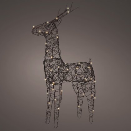 LED Wicker Reindeer Figure Warm White (Multiple Sizes) LED Wicker Reindeer Figure Warm White (Multiple Sizes)