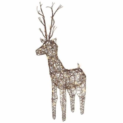 LED Outdoor Wicker Deer 135cm Warm White