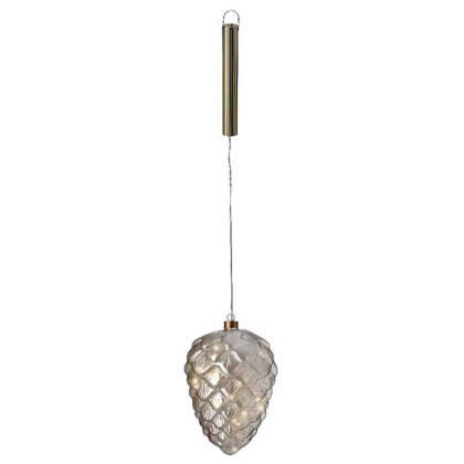 Micro Pinecone Amber 21cm Warm White