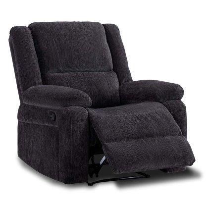 Fremantle Manual Reclining Armchair Fabric Charcoal Fremantle Manual Reclining Armchair Fabric Charcoal