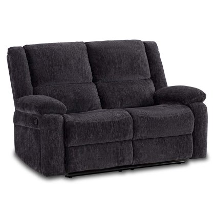 Fremantle Manual Reclining 2 Seater Sofa Fabric Charcoal Fremantle Manual Reclining 2 Seater Sofa Fabric Charcoal
