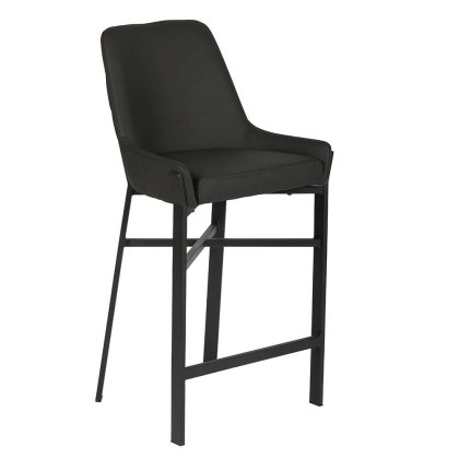 Calabria High Bar Stool Faux Leather Black Calabria High Bar Stool Faux Leather Black