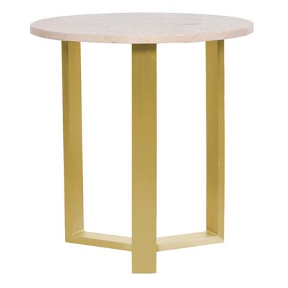 Lucia Side/Lamp Table With Marble Top Cream Lucia Side/Lamp Table With Marble Top Cream