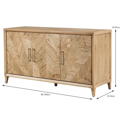 Sara 3 Door Sideboard Light Ash