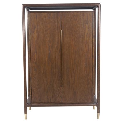 Lily 2 Door Drinks Cabinet Walnut Lily 2 Door Drinks Cabinet Walnut