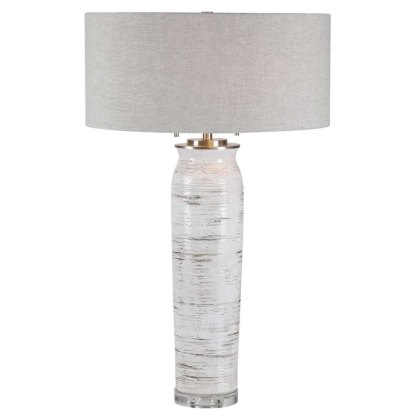 Lenta Table Lamp White Base & Shade Lenta Table Lamp White Base & Shade