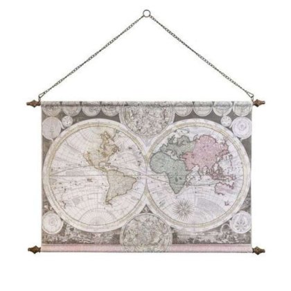 World Map Hanging from Chain World Map Hanging from Chain