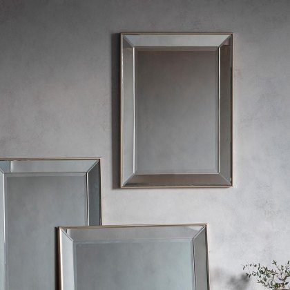 Baskin Rectangular Wall Mirror Small Champagne Baskin Rectangular Wall Mirror Small Champagne