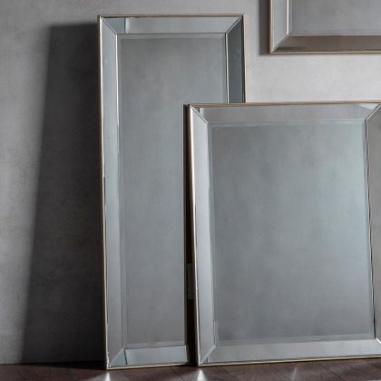 Baskin Rectangular Leaner/Floor Standing Mirror Champagne Baskin Rectangular Leaner/Floor Standing Mirror Champagne