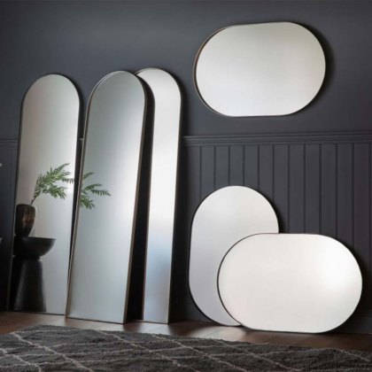 Hurston Elipse Wall Mirror Black