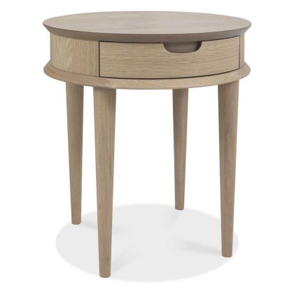 Dansk Side/Lamp Table With Drawer Oak Dansk Side/Lamp Table With Drawer Oak