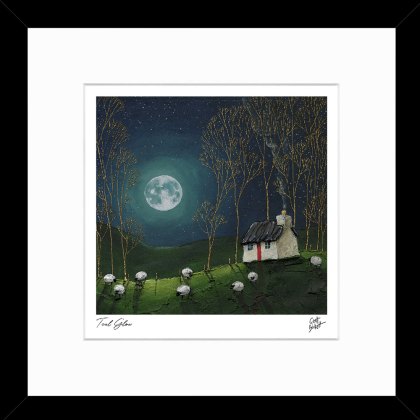 Teal Glow 33.5cm x 33.5cm Picture By Geoff Beckett With Black Frame Teal Glow 33.5cm x 33.5cm Picture By Geoff Beckett With Black Frame