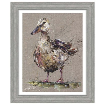 Daisy Duck 29cm x 35cm Picture By Nicola Jane Rowles With Grey Frame Daisy Duck 29cm x 35cm Picture By Nicola Jane Rowles With Grey Frame