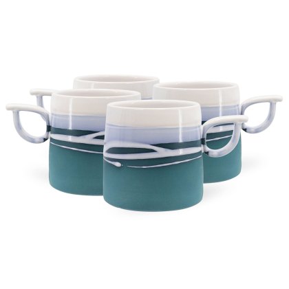Mugs (Set of 4) Teal Mugs (Set of 4) Teal