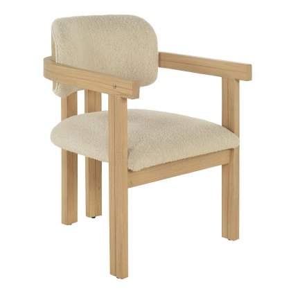 Ely Carver Dining Chair Oak With Beige Fabric Seat Ely Carver Dining Chair Oak With Beige Fabric Seat
