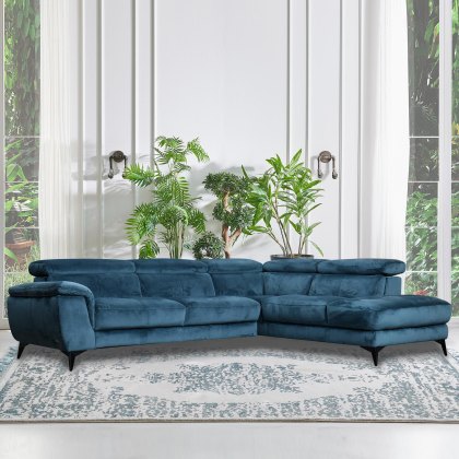 Puccini 4 + Corner Sofa With Chaise Arm RHF Fabric Category 20