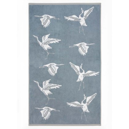 Dancing Cranes Towels Blue (Multiple Sizes)