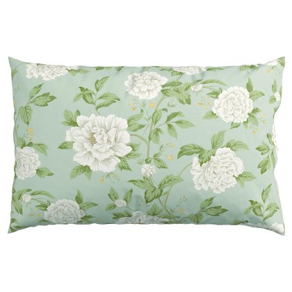 Summer Peony Duvet Cover Set Light Green (Multiple Sizes)