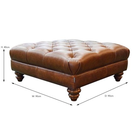 Stax Square Footstool Leather Category B Kodak