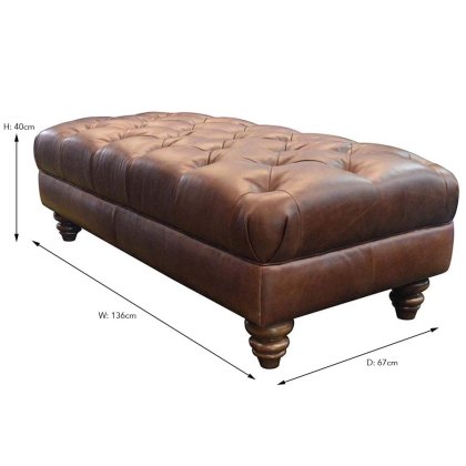 Stax Rectangular Footstool Leather Category B Kodak