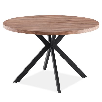 Freddie 2-4 Person Round Dining Table Walnut Freddie 2-4 Person Round Dining Table Walnut