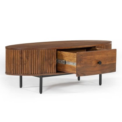 Pheonix 1 Drawer Coffee Table Walnut