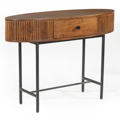 Pheonix 1 Drawer Console Table Walnut Pheonix 1 Drawer Console Table Walnut