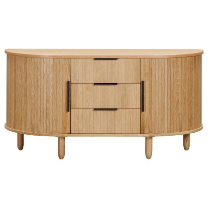 Vincent 2 Door + 3 Drawers Large Sideboard Oak Vincent 2 Door + 3 Drawers Large Sideboard Oak