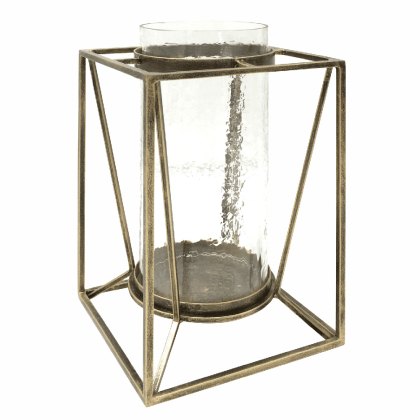 Ebena Hurricane Candleholder Small Gold Ebena Hurricane Candleholder Small Gold