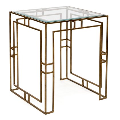 Laurant Side/Lamp Table Gold Laurant Side/Lamp Table Gold
