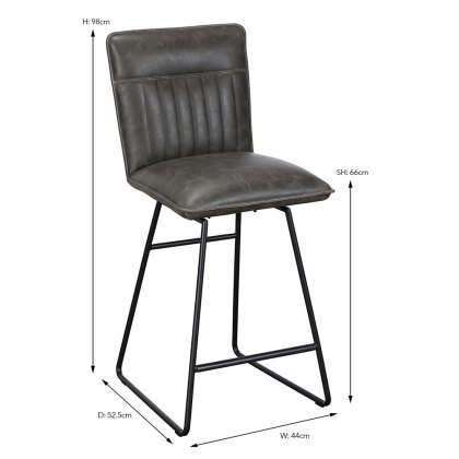 Shelly Bar Stool Faux Leather (Multiple Colours)