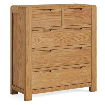 Ellie 3 + 2Drawer Chest Of Drawers Oak Ellie 3 + 2Drawer Chest Of Drawers Oak