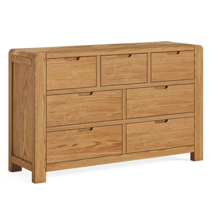Ellie 4 + 3Drawer Chest Of Drawers Oak Ellie 4 + 3Drawer Chest Of Drawers Oak