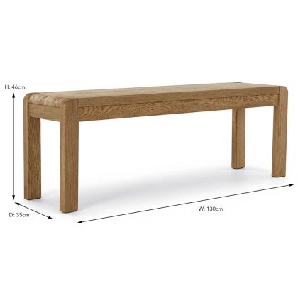 Ellie Dining Bench Oak (Multiple Sizes)