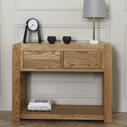 Ellie 2 Drawer Console Table Oak