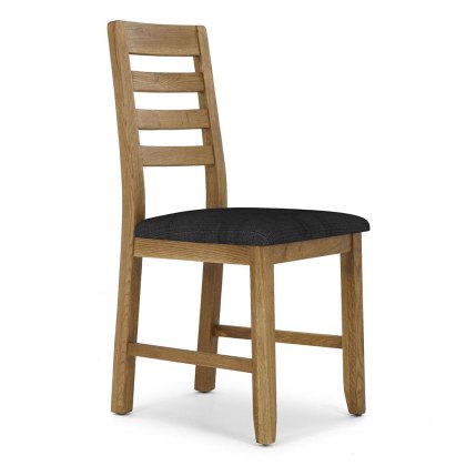 Ellie Dining Chair with Fabric Seat Pad Victorian Steel