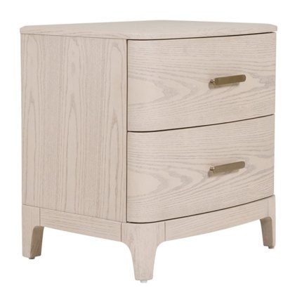 Emile 2 Drawer Bedside Locker Cream Emile 2 Drawer Bedside Locker Cream