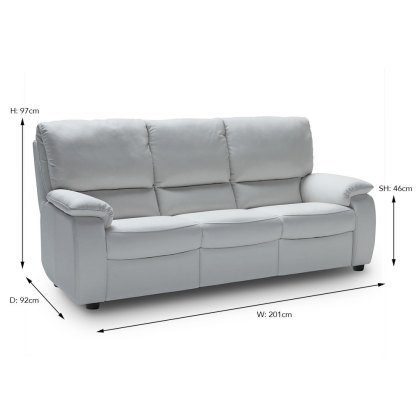 Fresno 3 Seater Sofa Leather Category 15