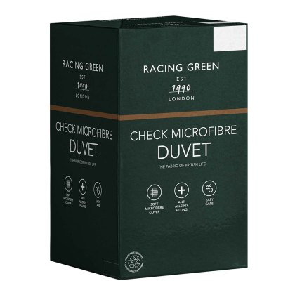 Racing Green Check Microfibre Duvet 4.5 Tog (Multiple Sizes) Racing Green Check Microfibre Duvet 4.5 Tog (Multiple Sizes)