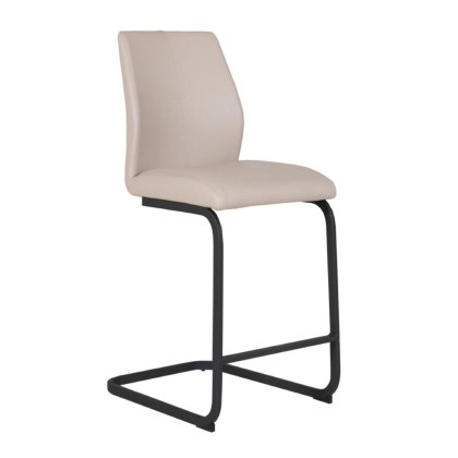 Allie Low Barstool Faux Leather Taupe Allie Low Barstool Faux Leather Taupe