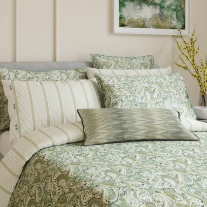 Alessie Reversible Double Duvet Cover Set Green