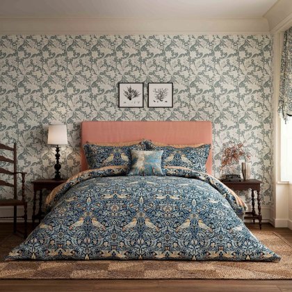 Bird Reversible Double Duvet Cover Set Webb's Blue Bird Reversible Double Duvet Cover Set Webb's Blue