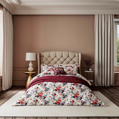 Chinoiserie Charm Duvet Cover Set Blue/Red (Multiple Sizes) Chinoiserie Charm Duvet Cover Set Blue/Red (Multiple Sizes)