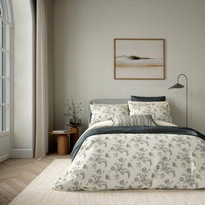 Ariane Reversible Double Duvet Cover Set Charcoal & Linen Ariane Reversible Double Duvet Cover Set Charcoal & Linen