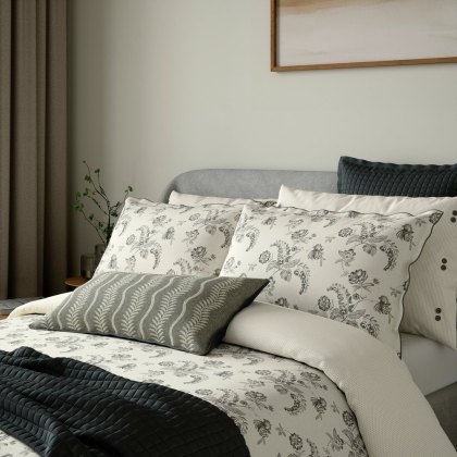 Ariane Reversible Double Duvet Cover Set Charcoal & Linen Ariane Reversible Double Duvet Cover Set Charcoal & Linen
