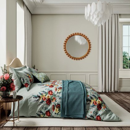Botanical Harmony Duvet Cover Set Teal Claret (Multiple Sizes) Botanical Harmony Duvet Cover Set Teal Claret (Multiple Sizes)