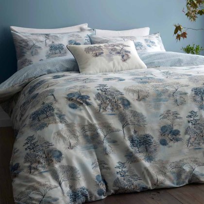 Japanese Garden Duvet Cover Set Blue (Multiple Sizes)