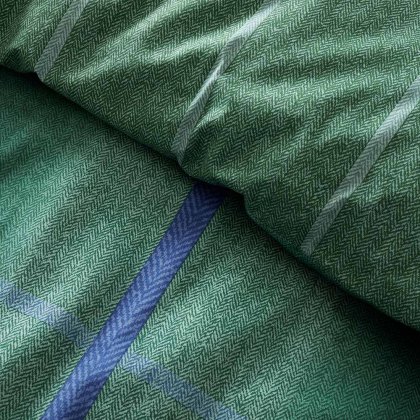 Brushed Cotton Melrose Tweed Check Duvet Cover Set (Multiple Sizes & Colours)