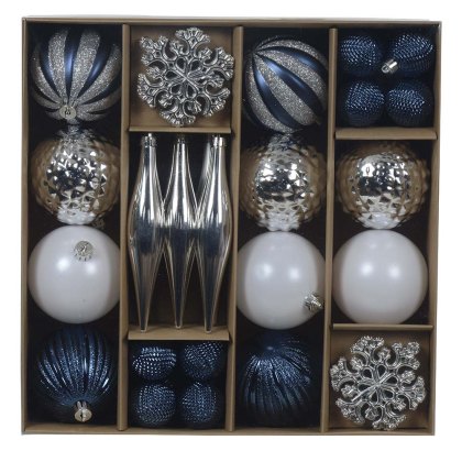 Shatterproof Bauble (Set of 46) 8cm (Multiple Colours) Shatterproof Bauble (Set of 46) 8cm (Multiple Colours)