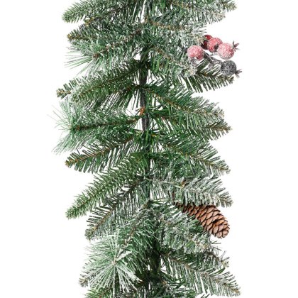 Windham Frosted Garland With Pinecones & Berries 9ft/270cm